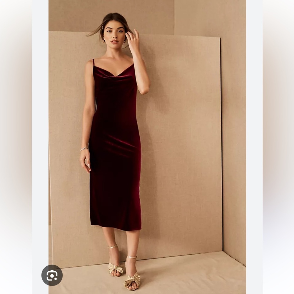 BHLDN Jenny Yoo Velvet Midi Dress